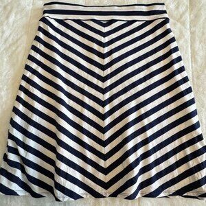 Hanna Andersson A-line Skirt Navy White Stripe Love, Hanna Size M